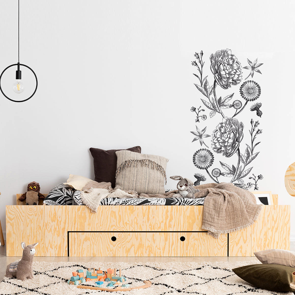 POSTEĽ 90/190 Tristan Prírodné drevo - hnedá, drevo (90/190cm) - Petits-meubles