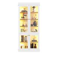 VITRINE LED Glasfront Weiß - Weiß, Glas (80/180/40cm) - FLIEKS
