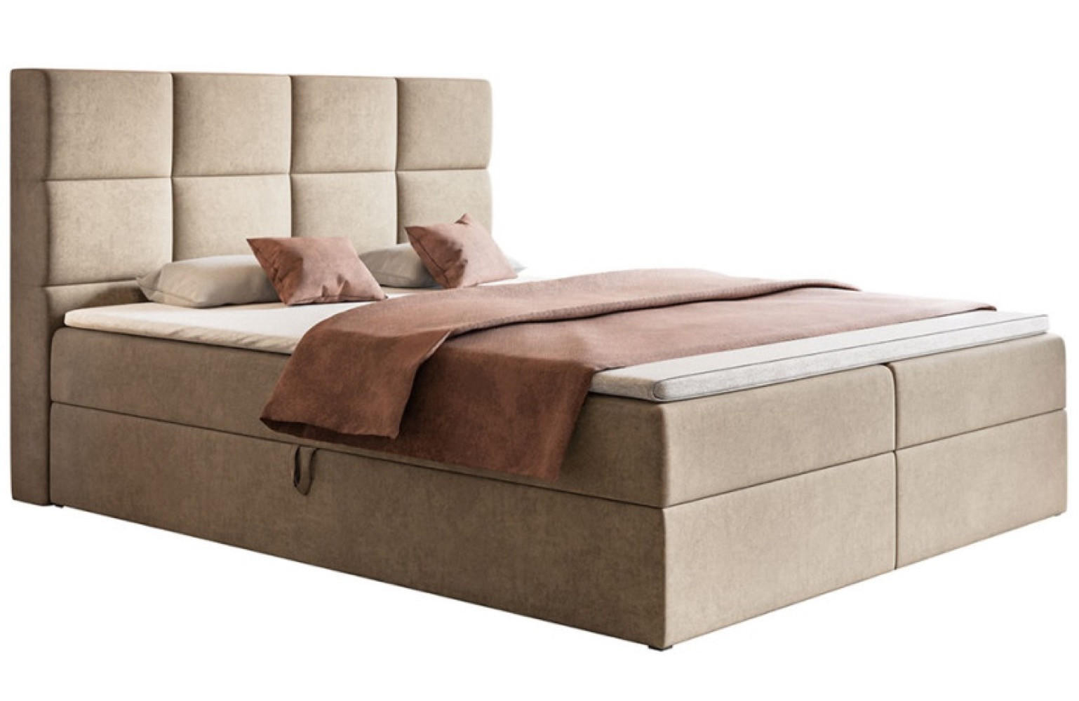 BETT Beige FOX 5 120x200 cm - Beige, Textil (120/200cm) - Sepro Meble
