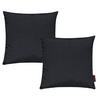 KISSENHÜLLE 2er Set Fino uni 40/40 cm - Schwarz, Textil (40/40cm) - Magma Heimtexx