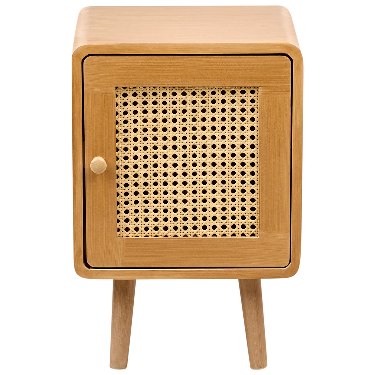 NACHTTISCH Hellbraun Lefroy - Braun, Holzwerkstoff (33/50/30cm) - Beliani