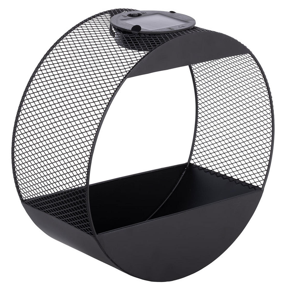 AUSSEN-WANDLEUCHTE LED Solar Metall Schwarz Pflanzgefäß - Schwarz, Metall (12/25/25cm)
