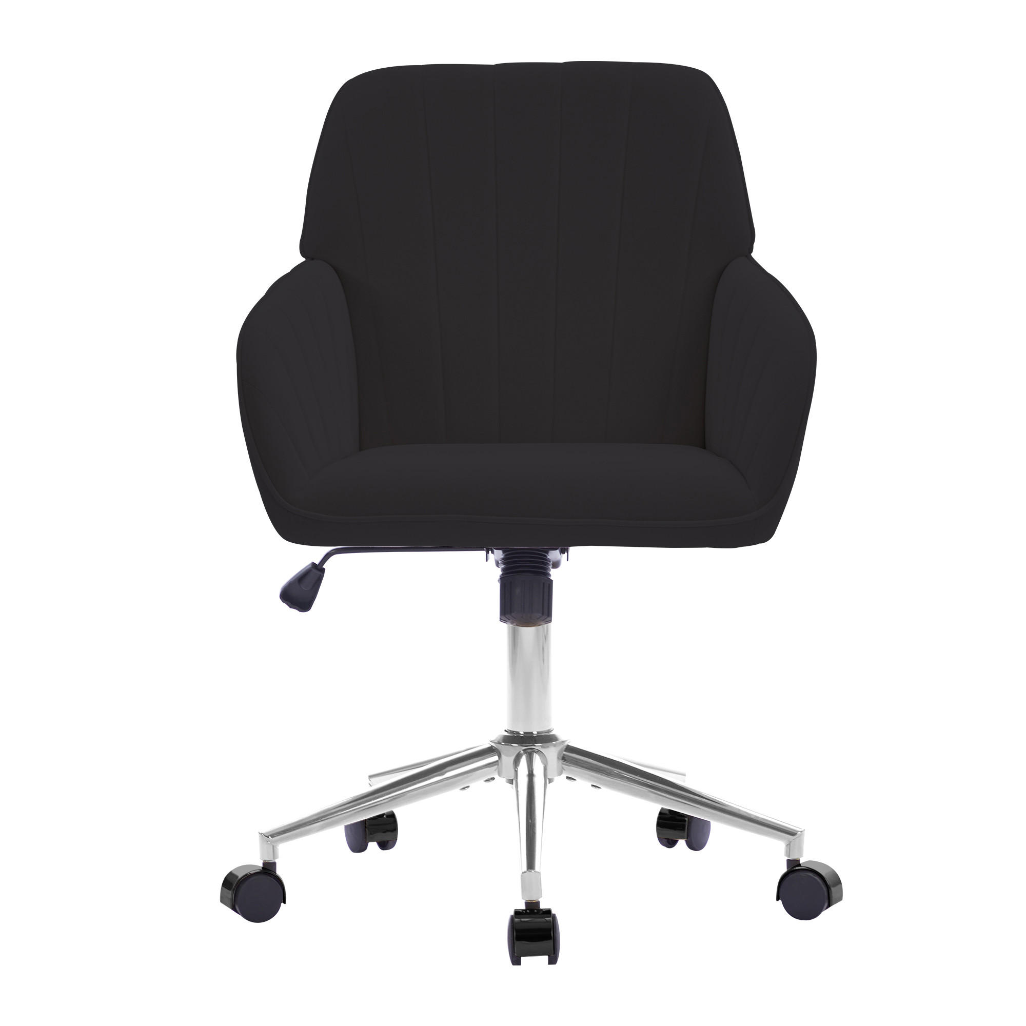 BÜROSTUHL Schwarz Höhenverstellbar - Schwarz, Metall (62/97/60cm) - PANGIVO