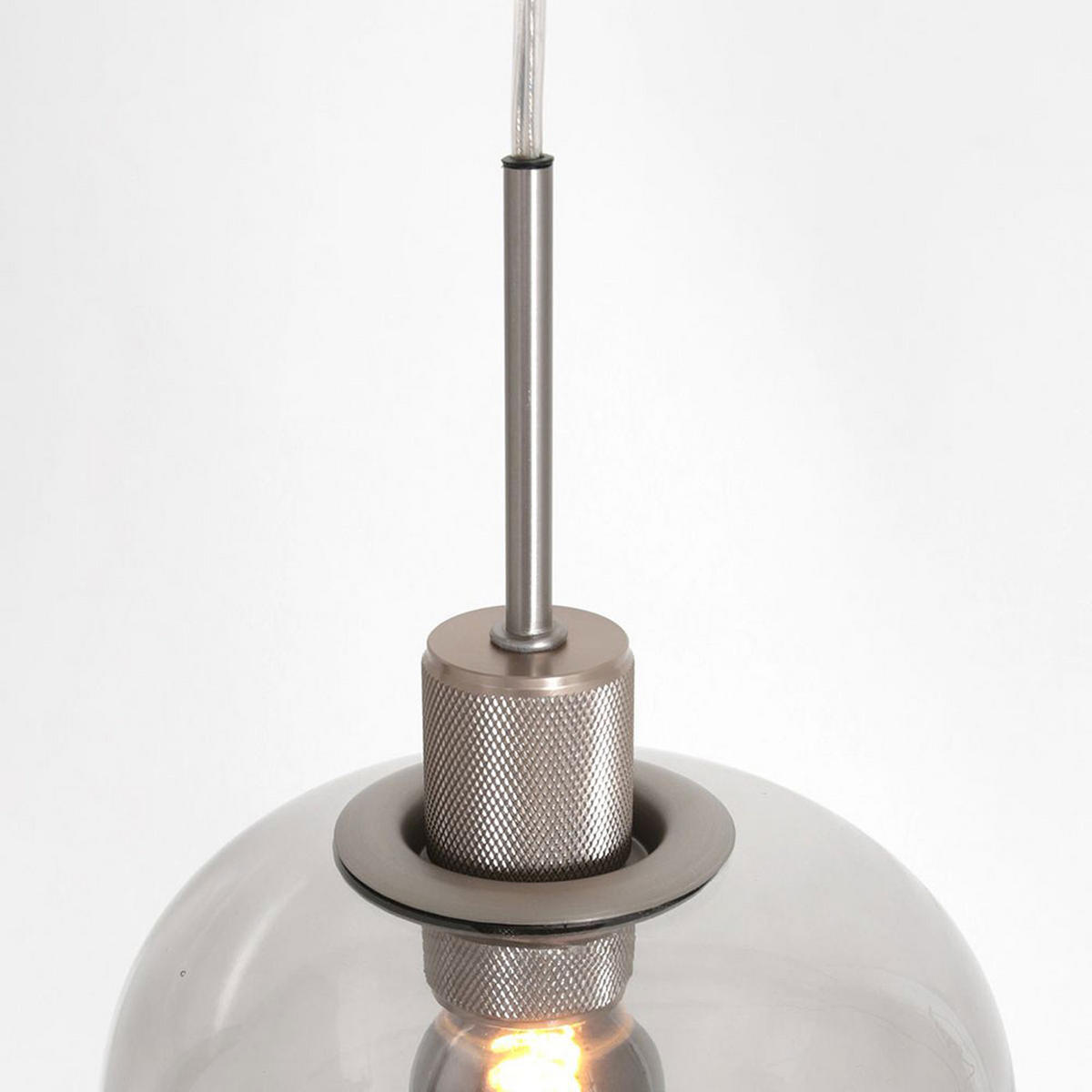 HÄNGELEUCHTE Metall Glas Grau - Grau, Glas (16/16/160cm)