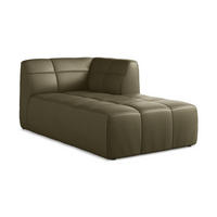 SOFAELEMENT Rechts Kunstleder Grün - Schwarz/Olivgrün, Holzwerkstoff/Kunststoff (101/77/175cm) - Makamii