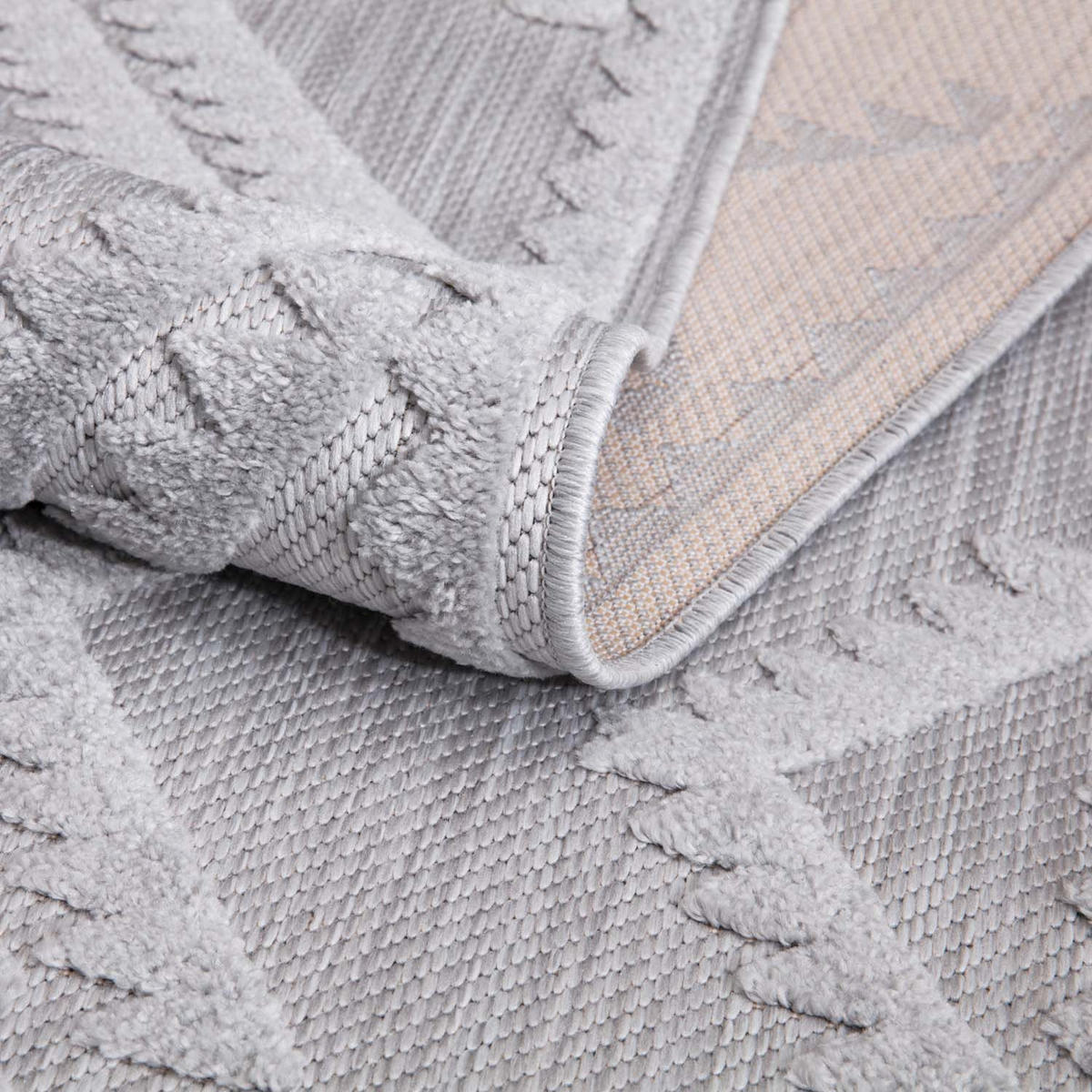 OUTDOOR-TEPPICH Santorini 454 Grau 200x290 cm - Grau, Textil (200/290cm) - carpet city