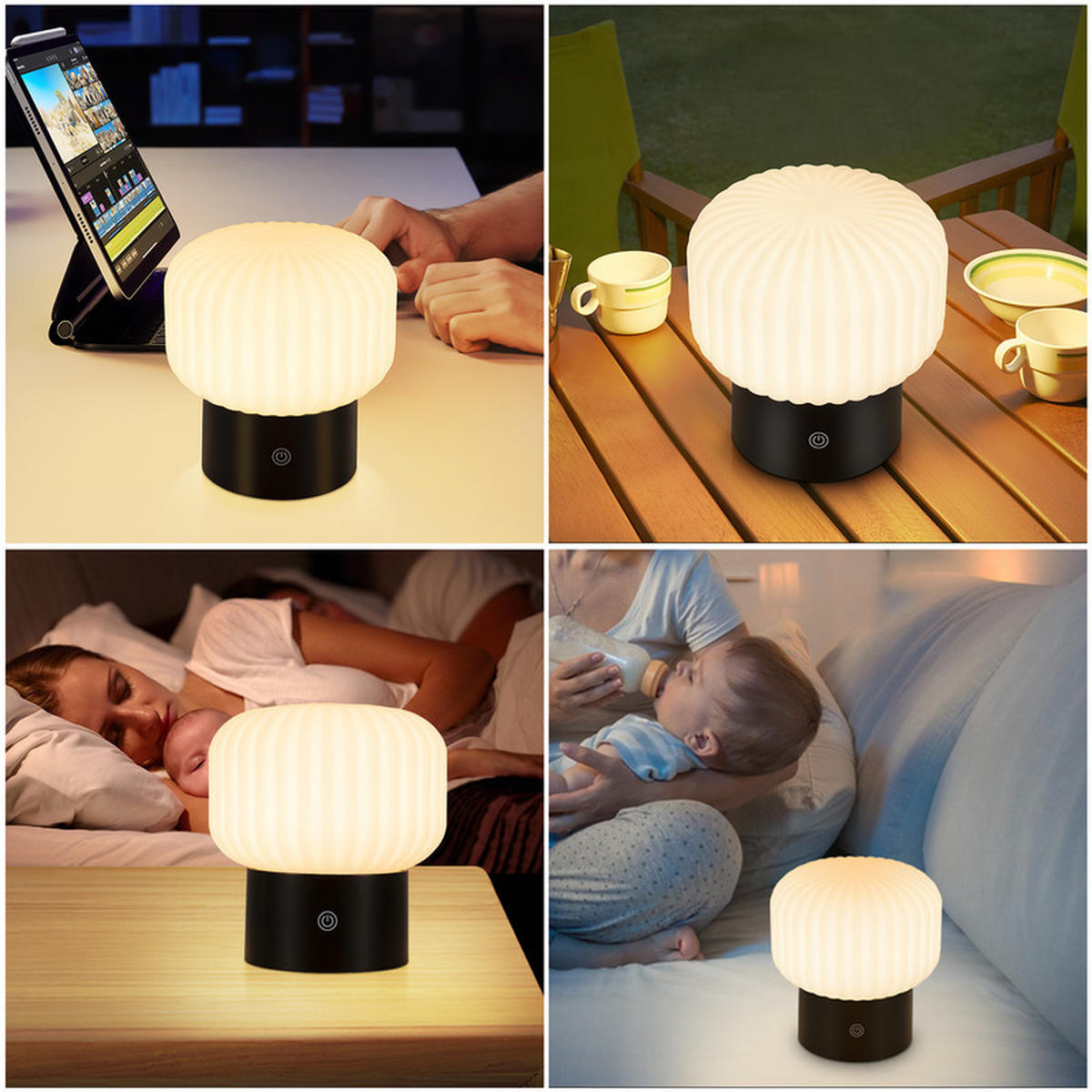 LED-TISCHLEUCHTE BRYANT Ⅲ 15/9/19 cm - Weiß, Glas (15/9/19cm) - Nettlife