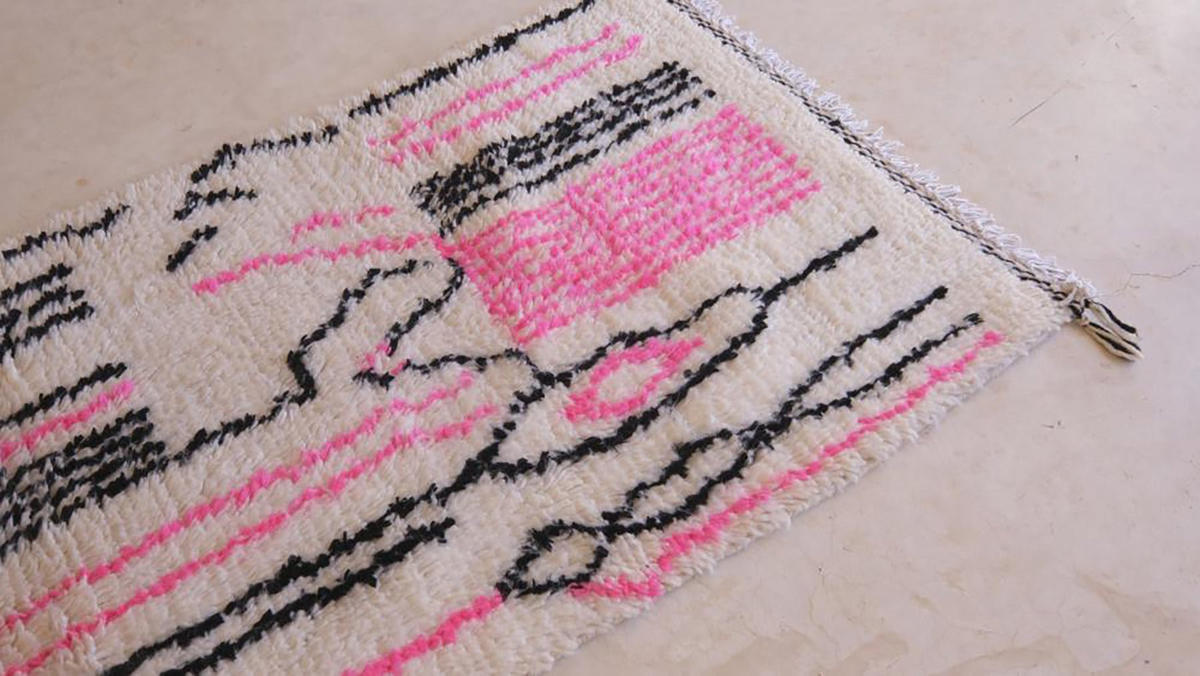 BERBERTEPPICH Teppichläufer aus Marokko aus Wolle 200x 300 cm - Pink, Naturmaterialien (200/300cm) - AFK Living