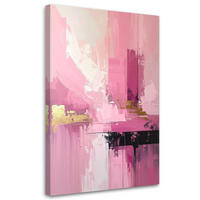 LEINWANDBILD, Rosa moderne Abstraktion - Rosa, Textil (60/90cm) - Feeby