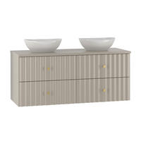 DOPPELWASCHTISCH 120.6cm Izae Kaschmir - Beige, Holzwerkstoff (120.6/52.2/46.5cm) - Petits-meubles