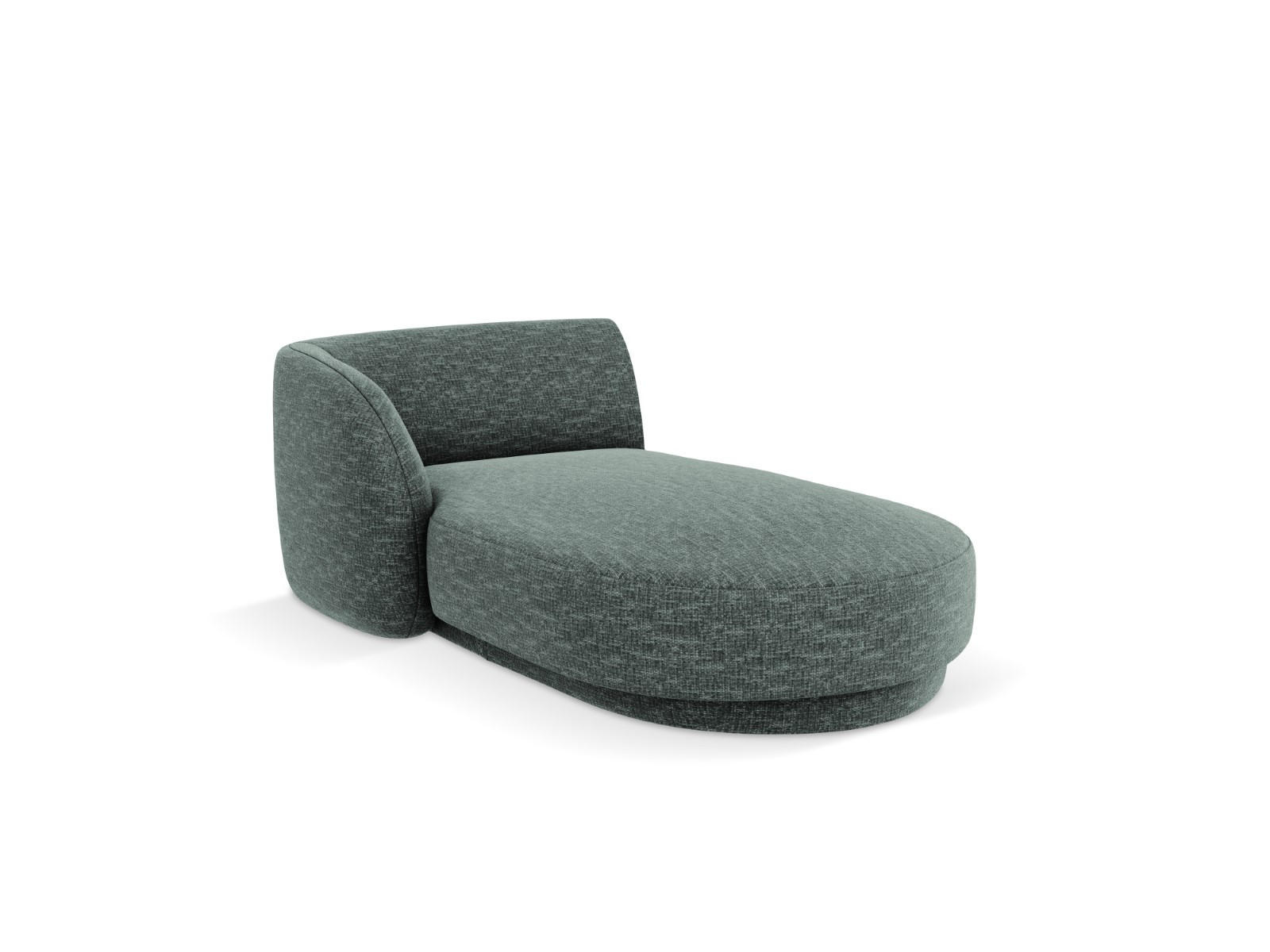 CHAISELONGUE links Miley aus Chenille-Stoff petrol - Petrol, Textil (90/70/156cm) - Micadoni