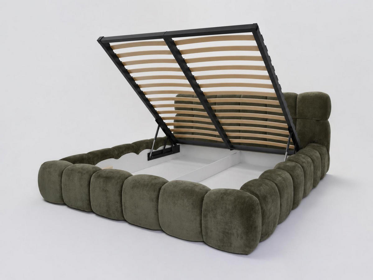POLSTERBETT 140x200 ELVA Beige - Beige, Holzwerkstoff/Textil (140/200cm) - Compleo24