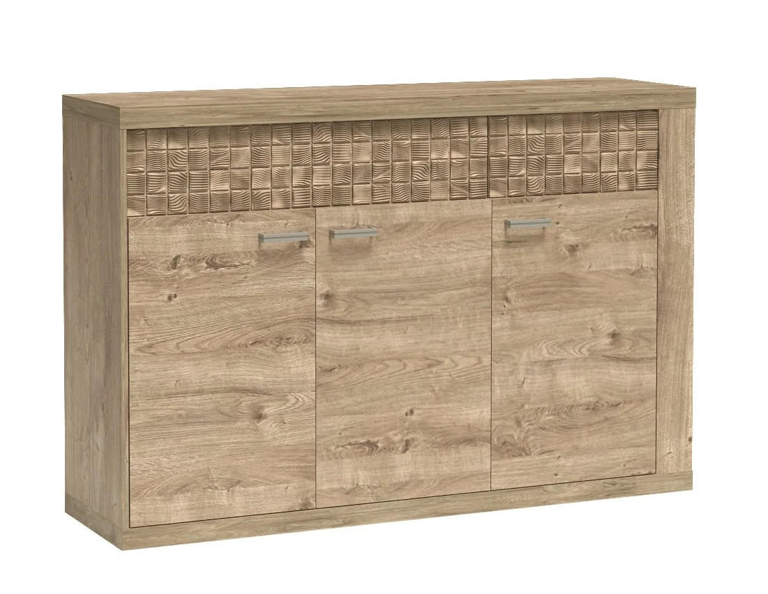 KOMMODE NATURAL N-8 - Eichefarben, Holzwerkstoff (147/100/41cm) - Meblini