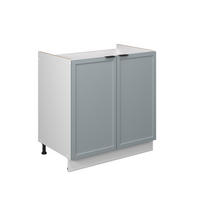 SPÜLENUNTERSCHRANK Fame-Line Hellblau-grau 80 cm ohne AP - Blaugrau/Weiß, Holzwerkstoff (80/82/51.6cm) - Vicco