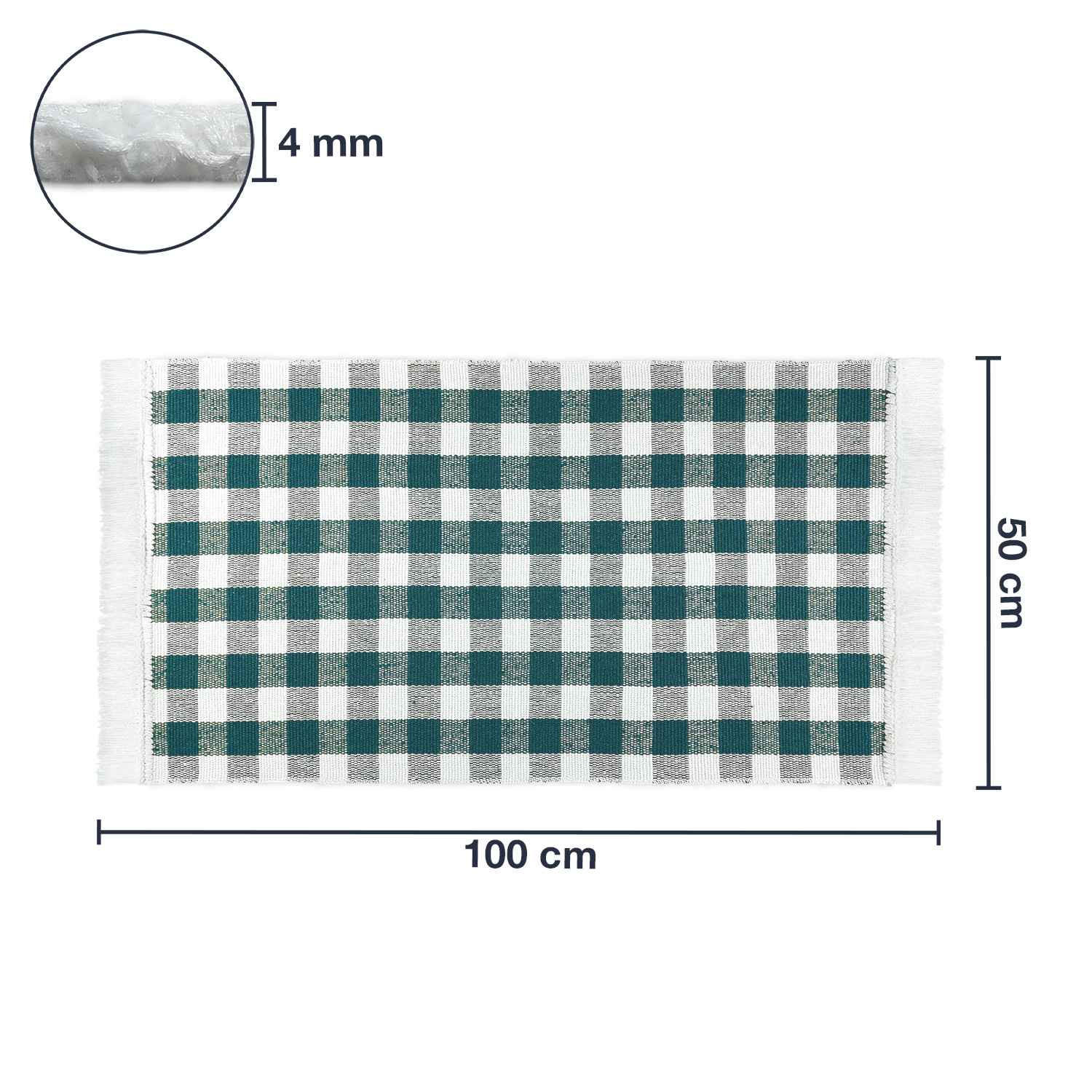 KÜCHENTEPPICH MATRIX - Petrol, Textil (50/100cm) - WohnDirect