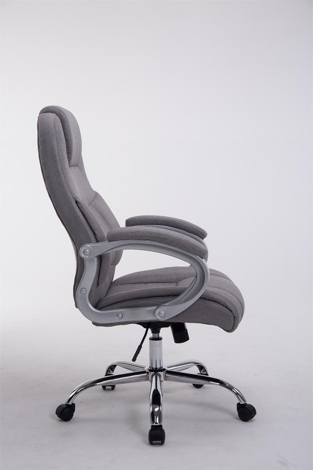 BÜROSTUHL SYDNEY Stoff 113x66x70 Grau Stoff Metall - Grau, Textil/Metall (66/113/70cm) - DELUKE
