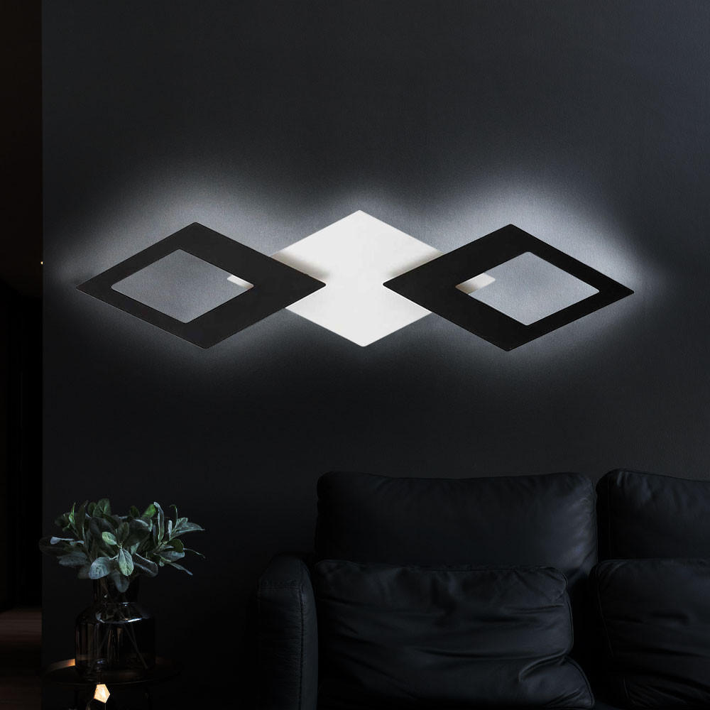 LED WANDLEUCHTE MORTEN Metall Silber - Silberfarben, Metall (67/17/6cm) - Wofi