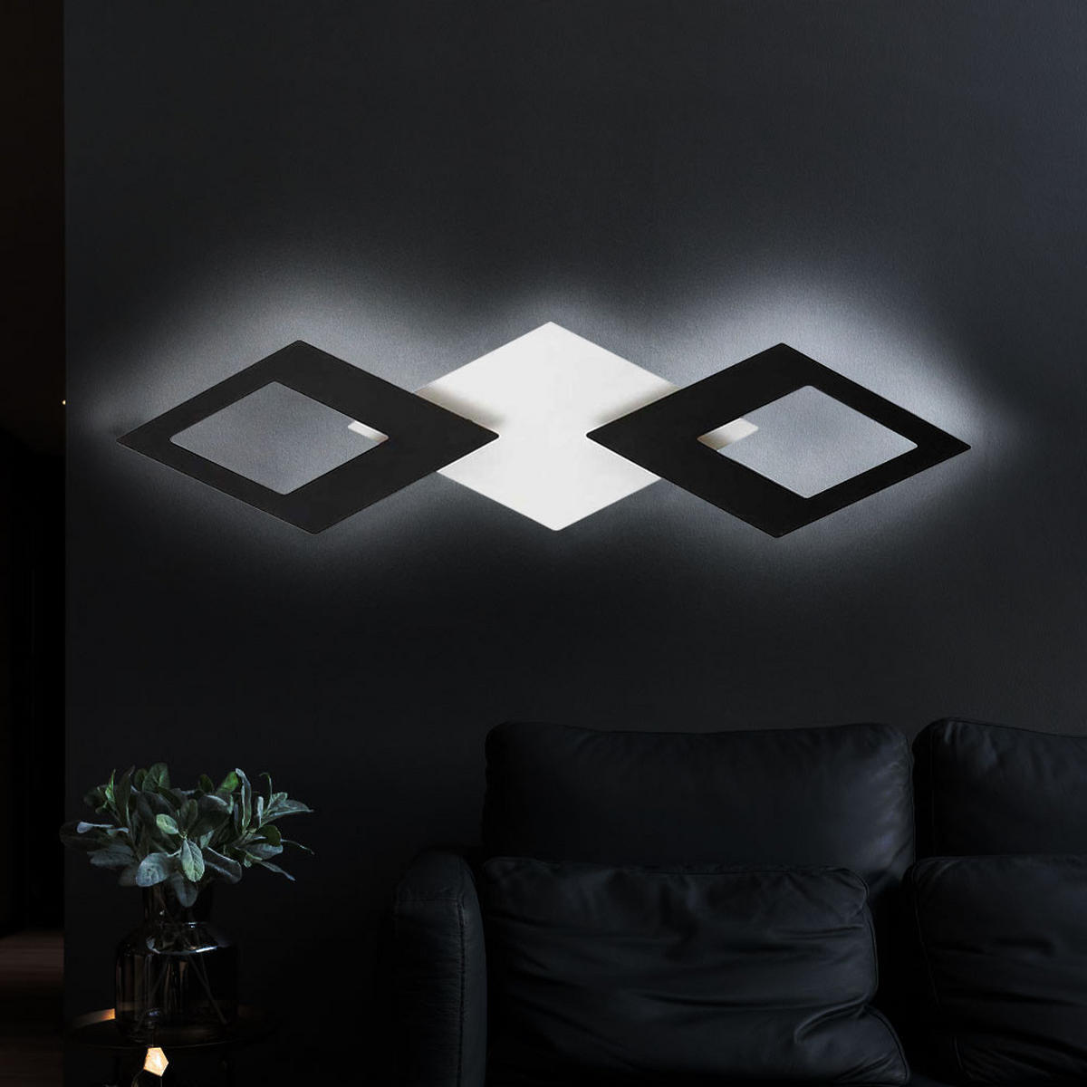 LED WANDLEUCHTE MORTEN Metall Silber - Silberfarben, Metall (67/17/6cm) - Wofi