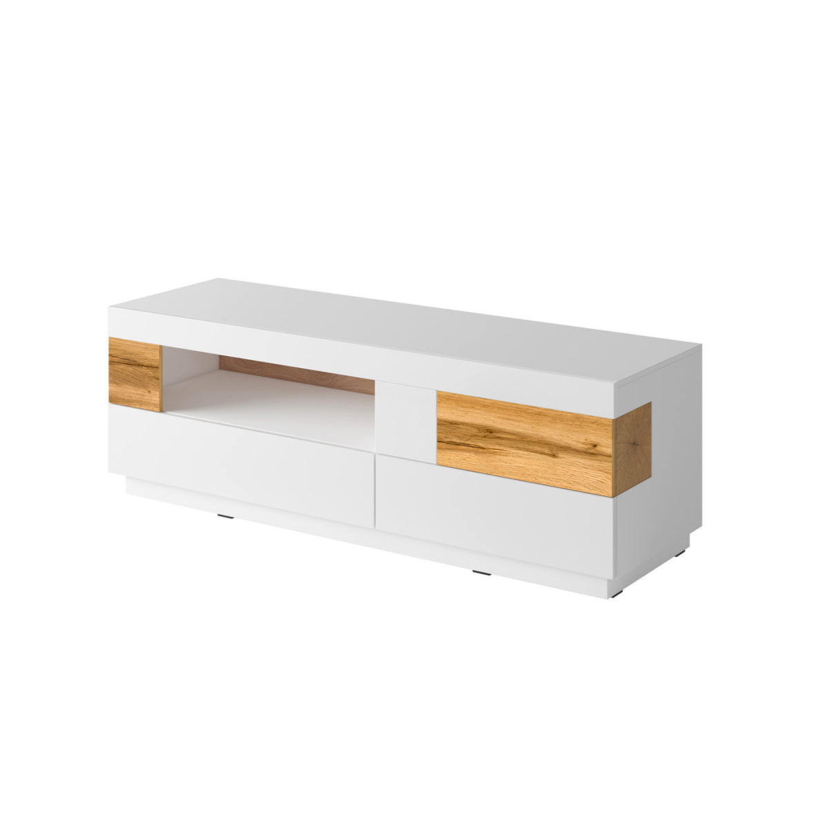 TV STOLÍK Andrea Biela a drevo - biela, kompozitné drevo (160/54/50cm) - Petits-meubles