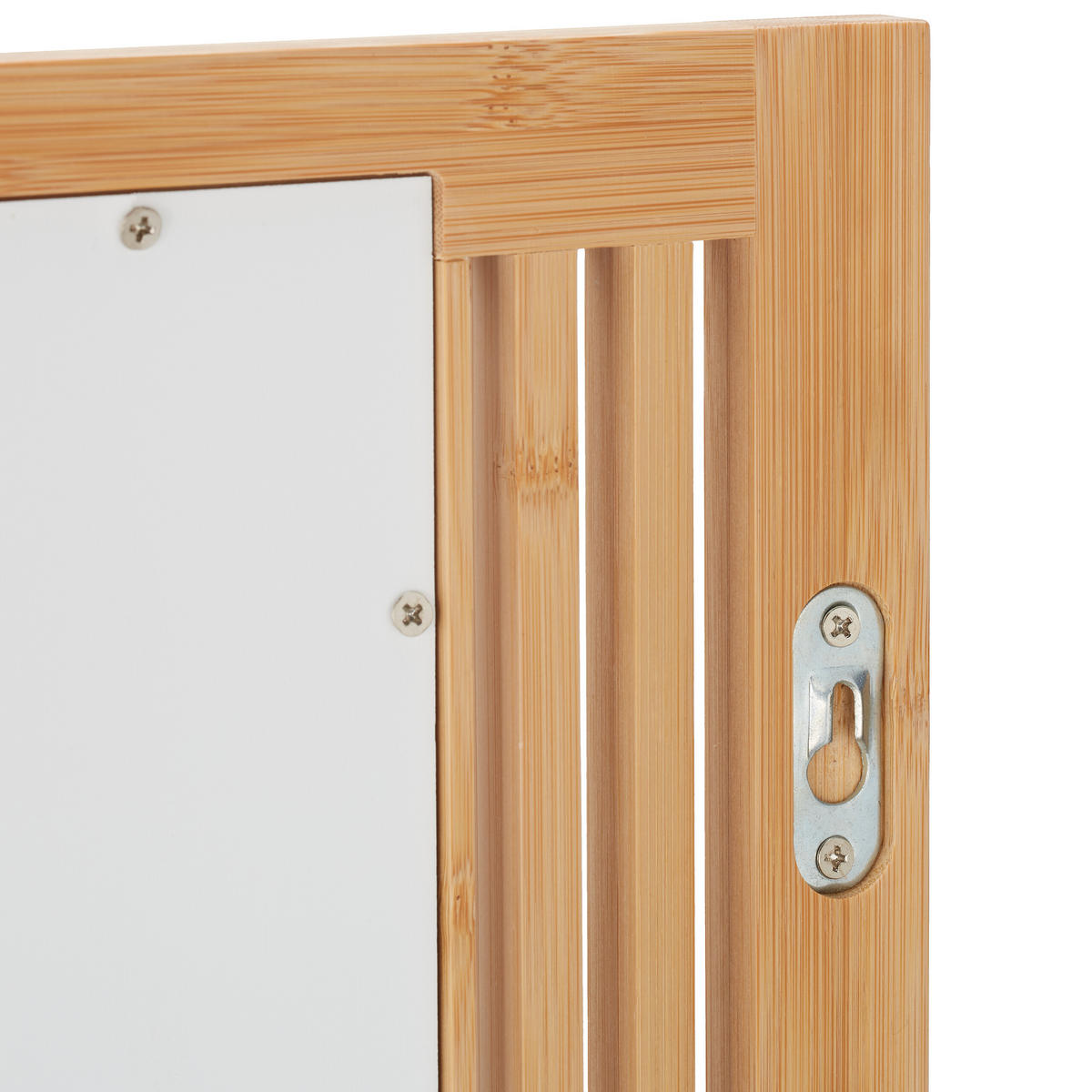 BADSPIEGEL - Hellbraun, Glas/Holz (54/56.5/10cm) - Relaxdays