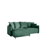 ECKSOFA Betto - Grün, Holzwerkstoff/Textil (221/148cm) - Fun Möbel