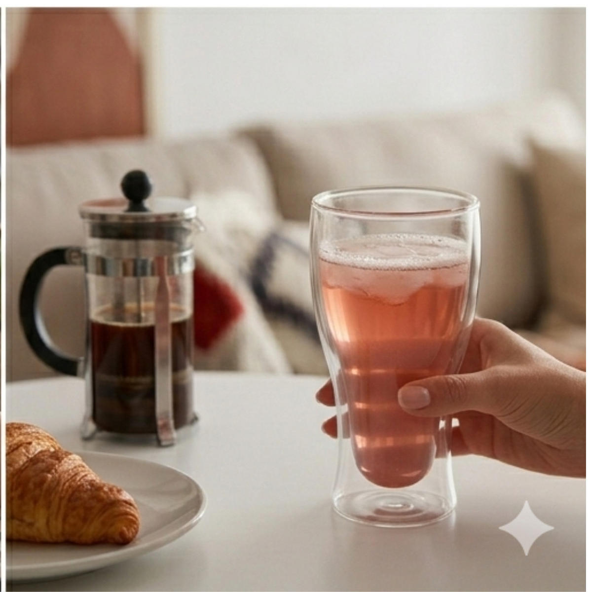 LATTE MACCHIATO GLÄSER - Klasique 12er- 400ml, Doppelwand Thermogläser, Gläserset, hitzebeständig Kaffeegläser, Schwebeeffekt Doppelwandig Glas - Transparent, Glas - JUNG