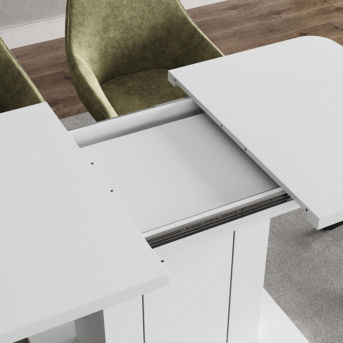 ESSTISCH Fenaro Weiß 120 x 80 cm - Weiß, Holzwerkstoff (80/120/76cm) - Vicco