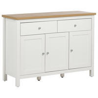 SIDEBOARD se 3 dveřmi Krémově bílý Atoca - krémová, kompozitní dřevo (113/81/39cm) - Beliani