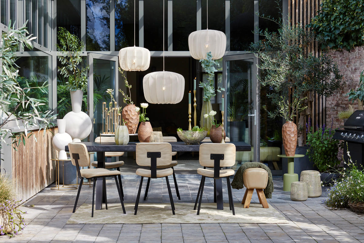 BEISTELLTISCH Milaki Grün Ø39/52 cm - Grün, Metall (39/39/52cm) - Light & Living