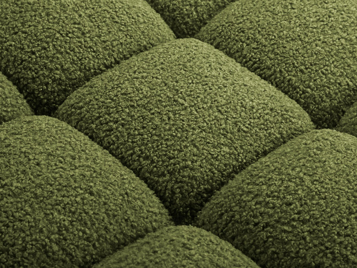 SOFA modular Bellis aus Boucle grün 3 Sitzplätze - Grün, Textil (94/70/282cm) - Micadoni