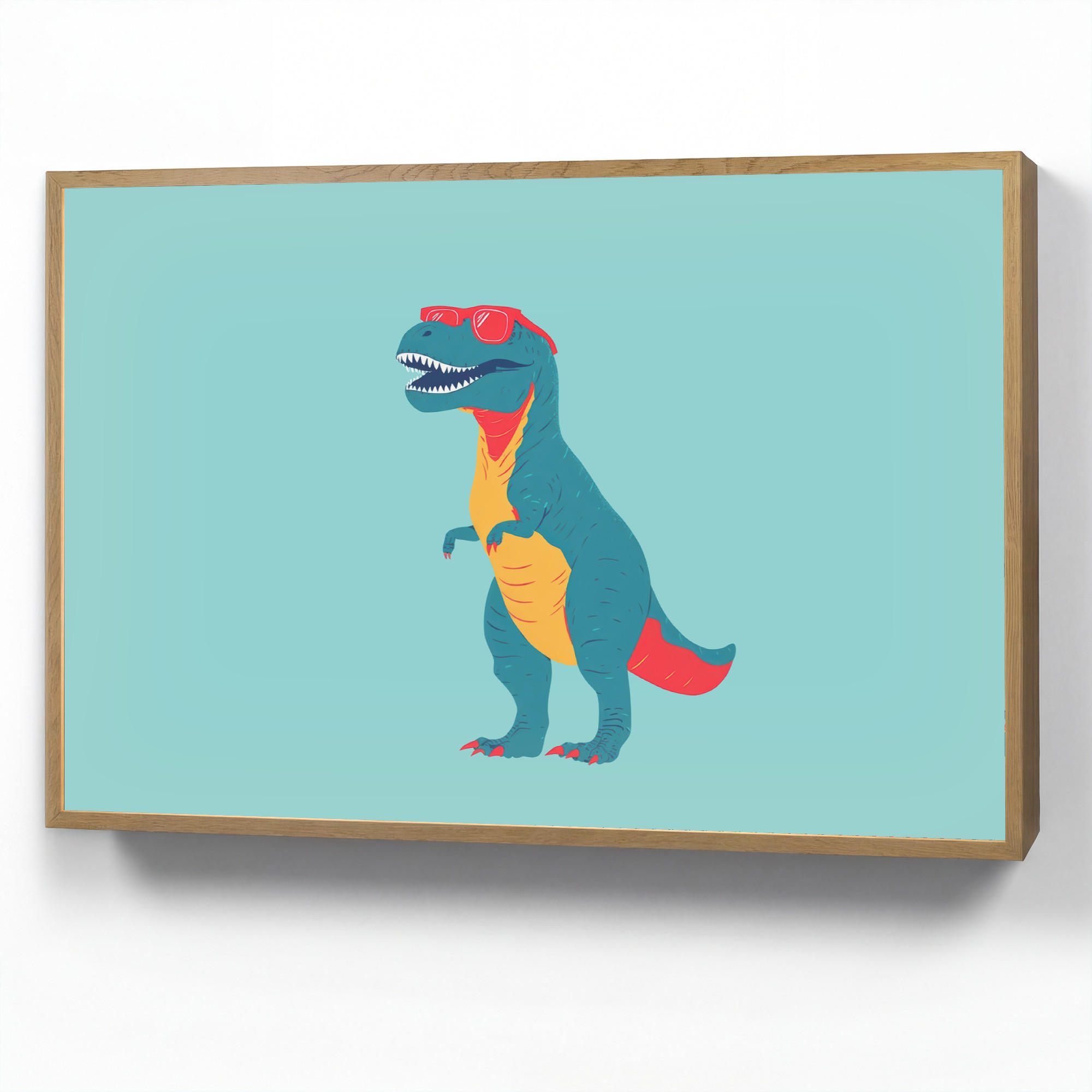 OnlyWow DOBÍJECÍ NOČNÍ LAMPIČKA Dinosaurus - Modrá - Sluneční brýle 90x60 cm