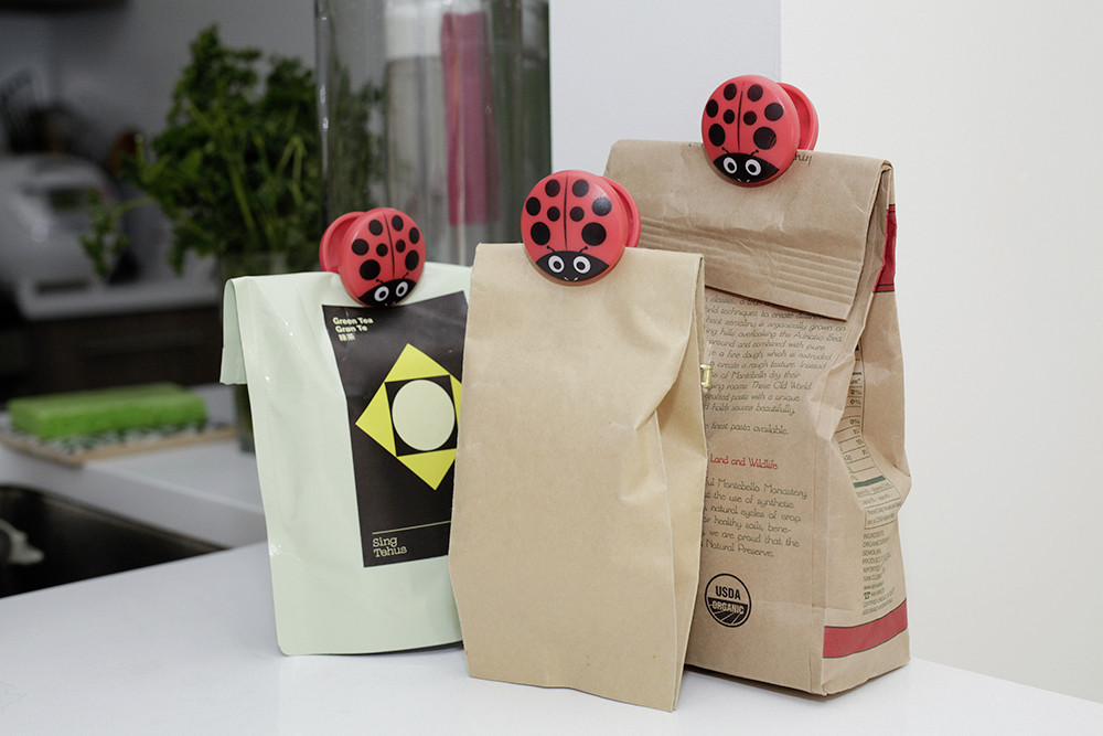 Spony na zatváranie sáčkov - lienky