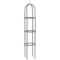 PFLANZSTÜTZE Rank-Obelisk, Ø 40 x 190 cm, Schwarz, Metall - Dunkelgrün, Metall (40/190/40cm) - Westfalia