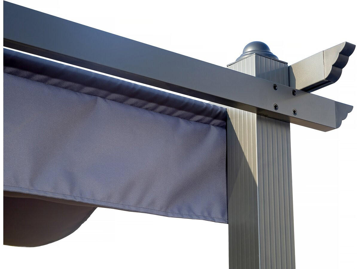 PERGOLA - MARKISE Anthrazit - Grau, Metall (295/231/395cm) - Habitat Garten