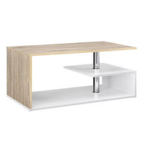 COUCHTISCH Haarlem 50/90/41 - Eichefarben/Weiß, Holzwerkstoff (90/50/41cm) - [en.casa]