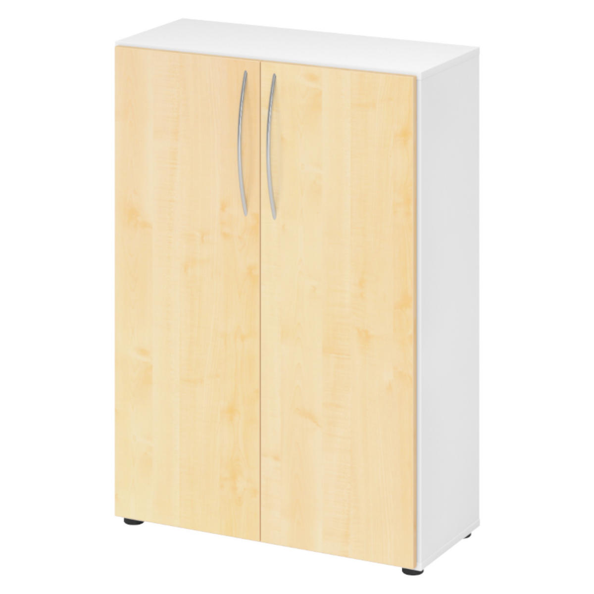 AKTENSCHRANK - 3 Ordnerhöhen 35/80/114,4 cm in Weiß/Ahornfarben - Ahornfarben/Weiß, Holzwerkstoff (80/114.4/35cm) - bümö