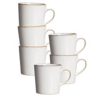 BECHER Visby Weiß 400 ml 6er Set - Weiß, Keramik (0.4L) - Ritzenhoff Breker