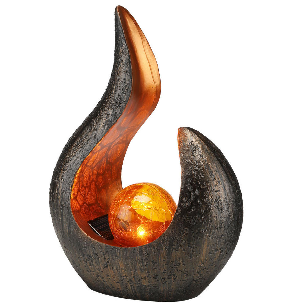 LED AUSSENLEUCHTE Solar grau gold 3er Set - Grau, Kunststoff (16/25/9cm)