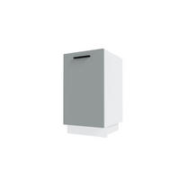 KÜCHENUNTERSCHRANK Bonn Dust Grey Matt / Weiß Matt 45 / 50 / 82cm - Weiß/Grau, Holz/Holzwerkstoff (45/82/50cm) - Feldmann-Wohnen
