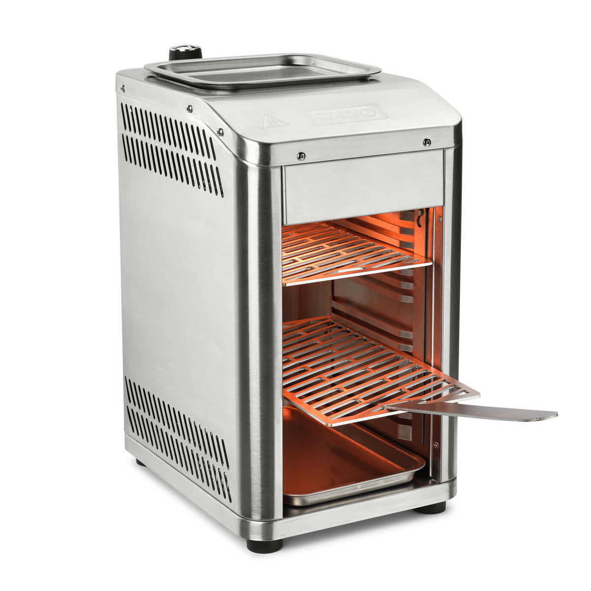 OBERHITZEGRILL Pro - Silberfarben, Metall (22/41/53.5cm) - TAINO