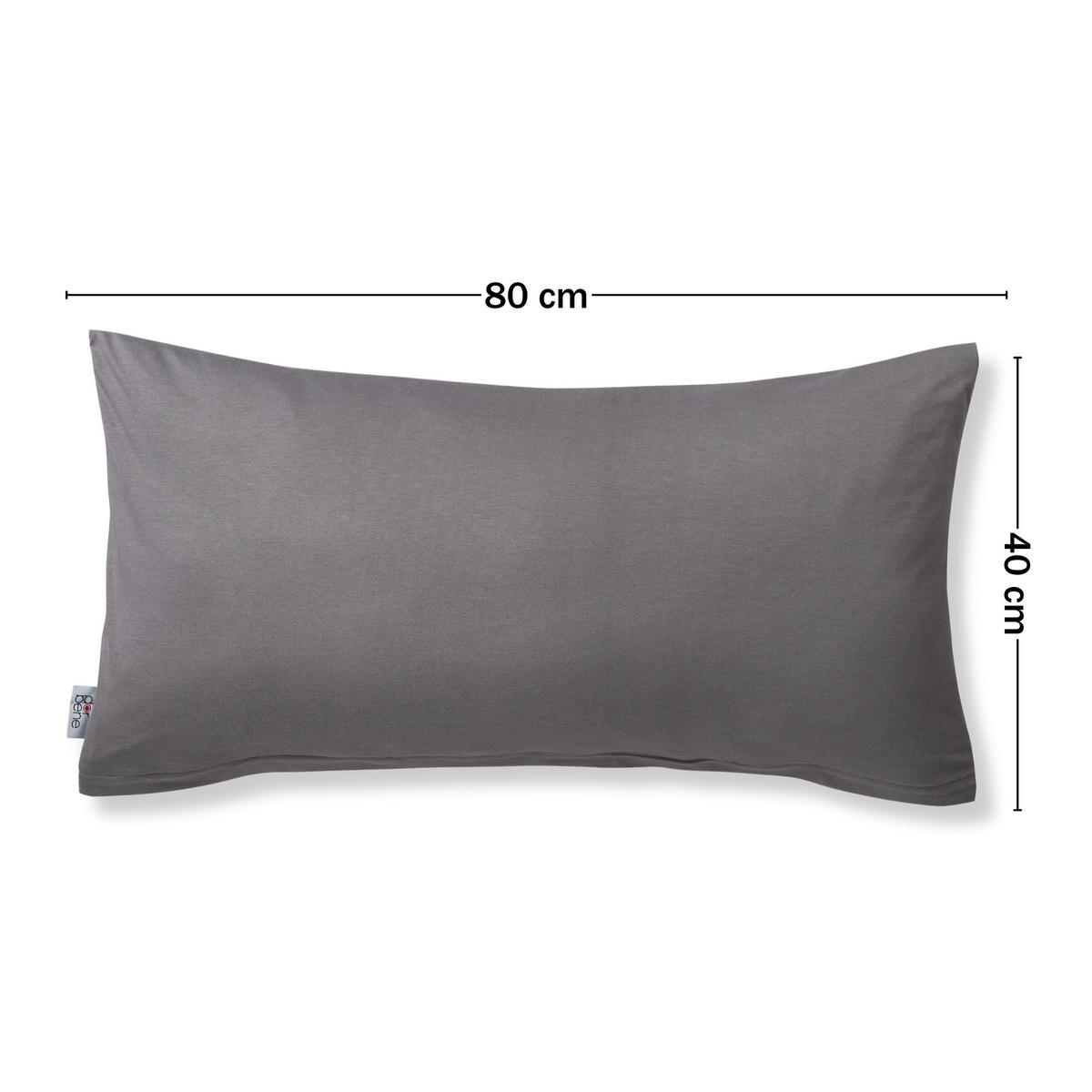 KISSENBEZUG Soft Jersey 2er-Set 40/80 cm - Anthrazit, Naturmaterialien (40/80cm) - DarBene