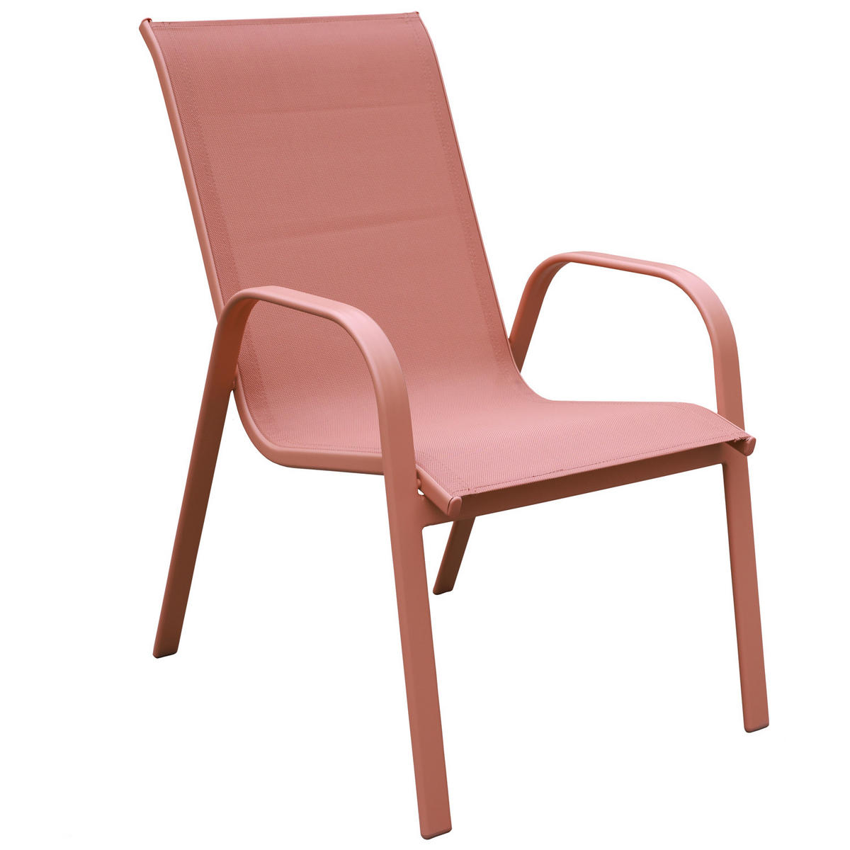 GARTENSTÜHLE Marbella Terracotta 6er-Set - Orange, Kunststoff (56.5/92.5/76cm) - Happy Garden