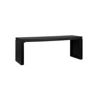 SITZBANK PALLANZA, Akazie Massivholz, Schwarz, 120 x 35 x 45 cm - Schwarz, Holz (120/45/35cm) - KADIMA DESIGN
