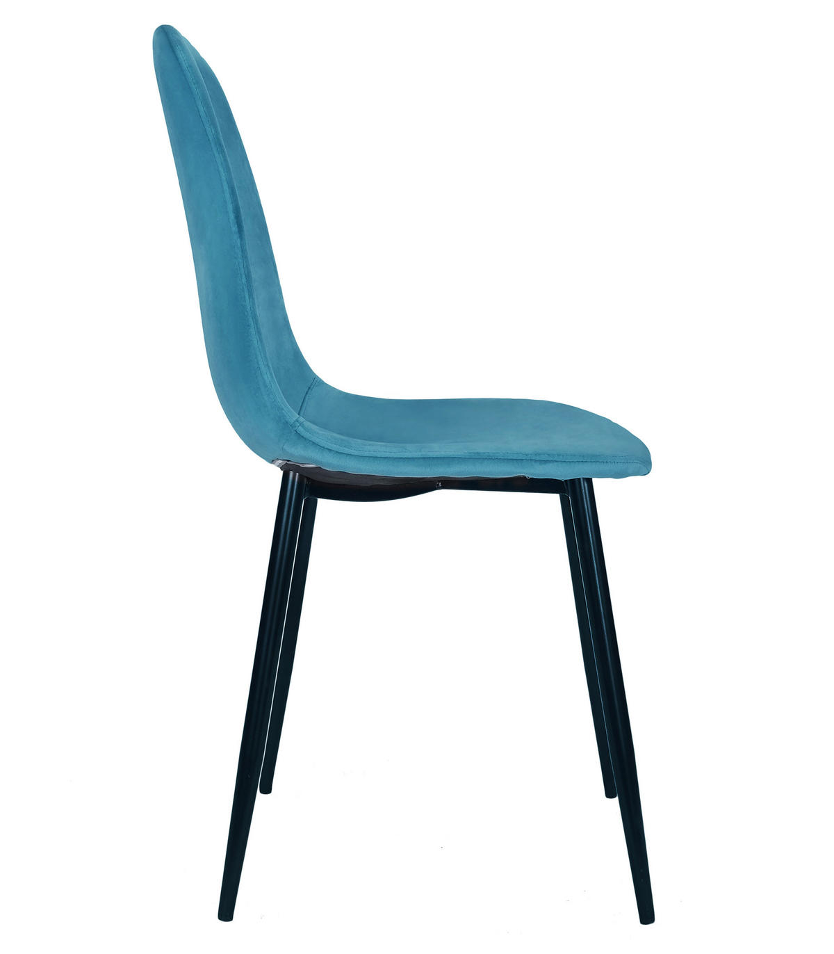 ESSZIMMERSTUHL Caya (4er-Set) - Blau/Schwarz, Textil/Metall (45/88/51cm) - Home Collective