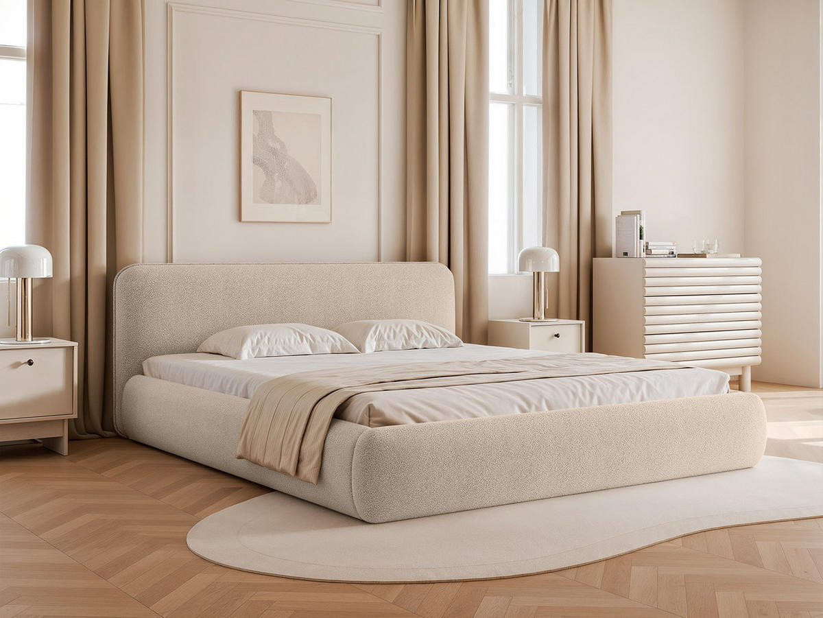 POLSTERBETT Herat 160x200 cm, Beige - Beige, Textil (200/160cm) - Fedve
