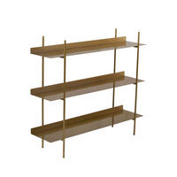 METALLREGAL L120cm - Luno - Messing - Messingfarben, Metall (120/106/34cm) - Drawer