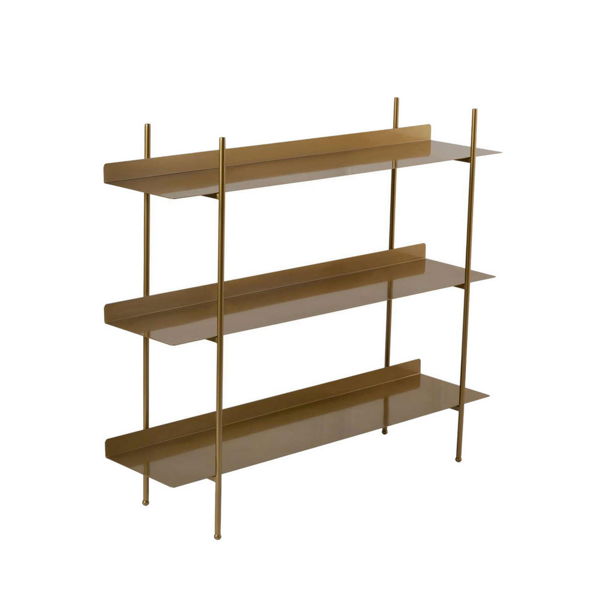 METALLREGAL L120cm - Luno - Messing - Messingfarben, Metall (120/106/34cm) - Drawer