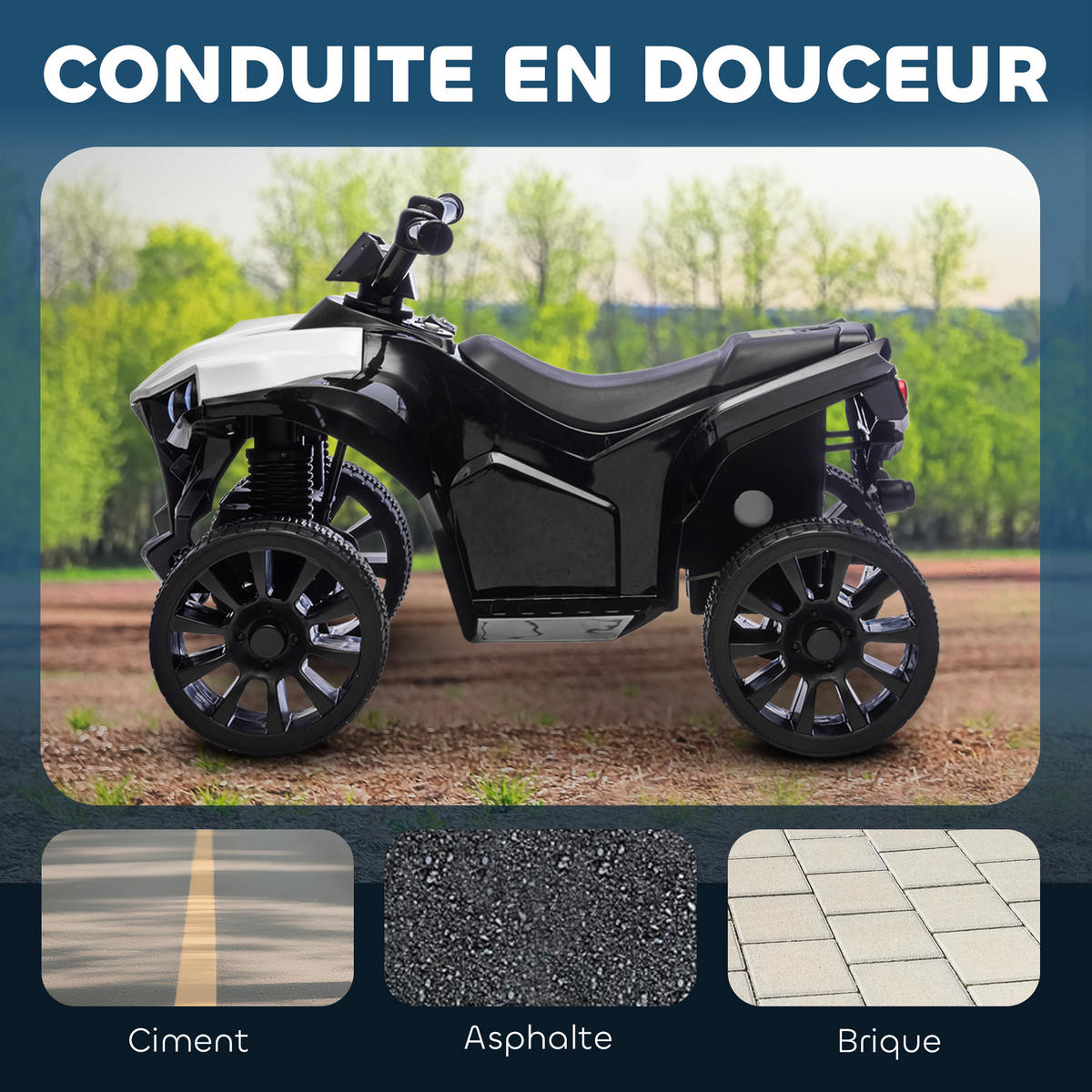 ELEKTRO-QUAD DE-13088 LED-Scheinwerfer Weiß - Weiß, Metall (70/42/45cm) - ComfortXL