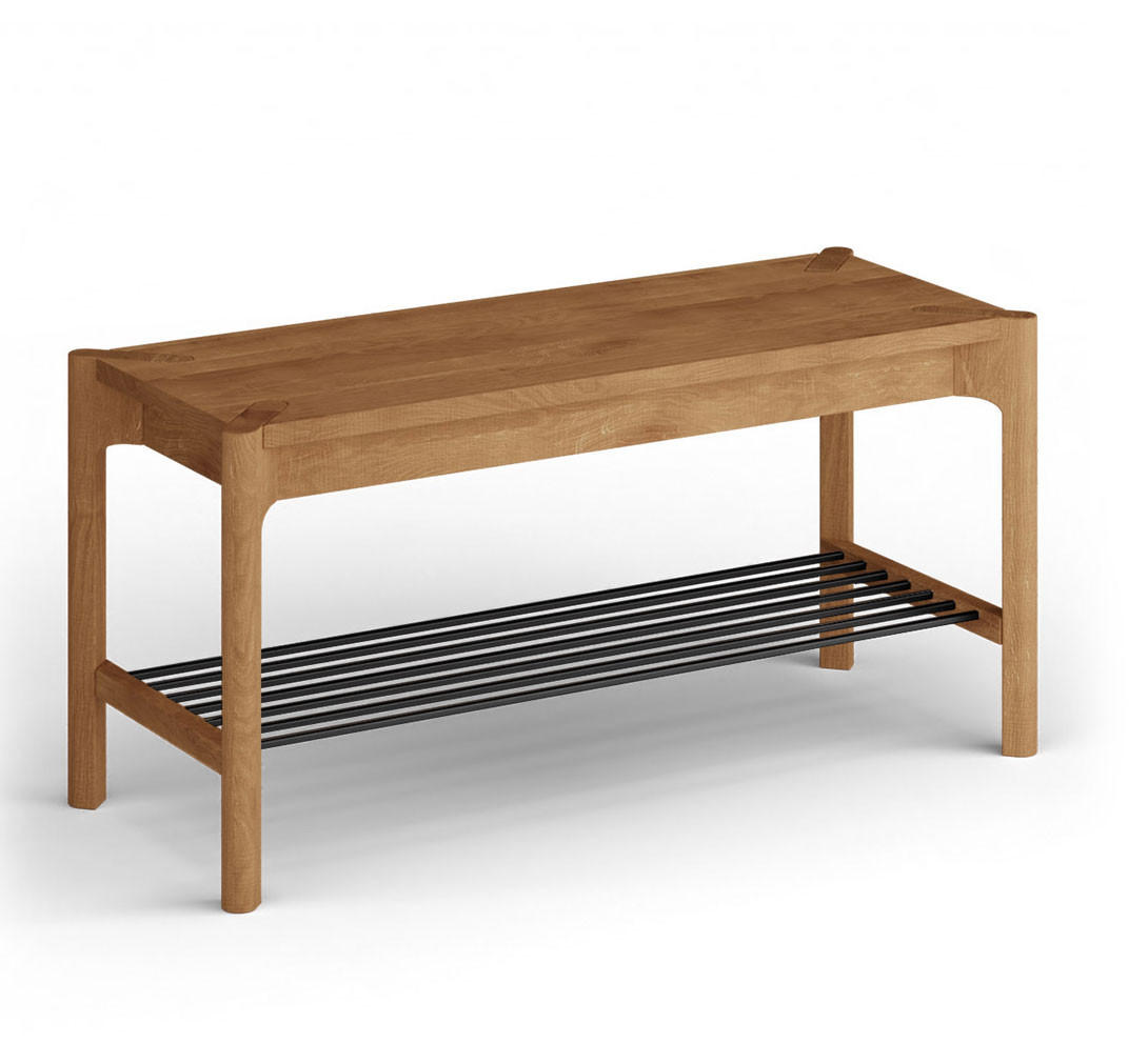 SCHUHBANK Campi Eiche Natur 83 / 33 / 40cm - Eichefarben, Holz (83/40/33cm) - Feldmann-Wohnen