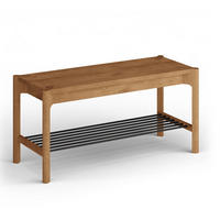 SCHUHBANK Campi Eiche Natur 83 / 33 / 40cm - Eichefarben, Holz (83/40/33cm) - Feldmann-Wohnen